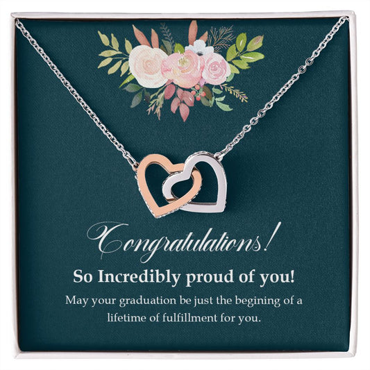 For Graduation | Congratulations - Interlocking Hearts necklace