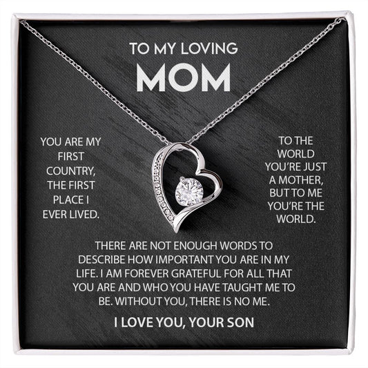 To My Loving Mom | I Love You - Forever Love Necklace